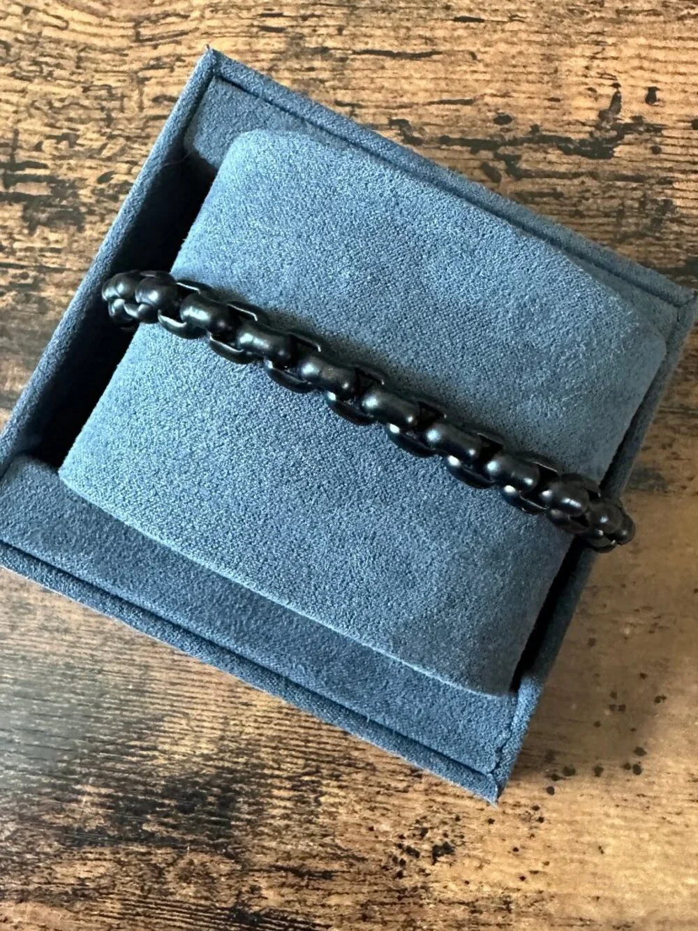 David Yurman Box Chain Bracelet w/ Stainless Steel & Sterling Silver, 7.3mm - 9